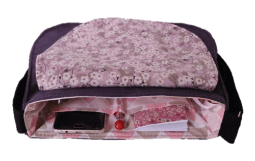 sac de fabrication française - sac bandoulière violet - sac femme léger