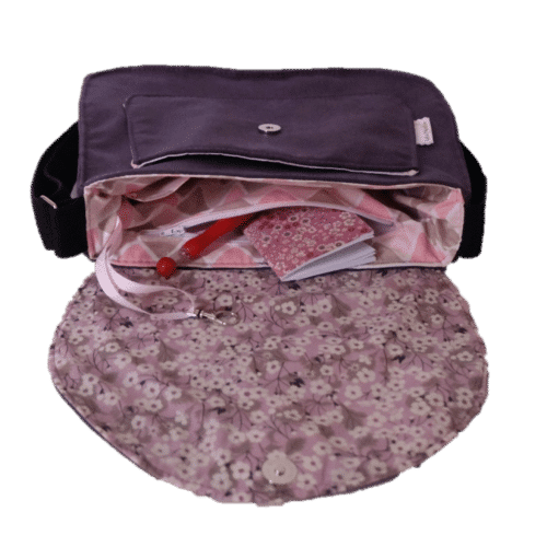 sac de fabrication française - sac bandoulière violet - sac femme léger