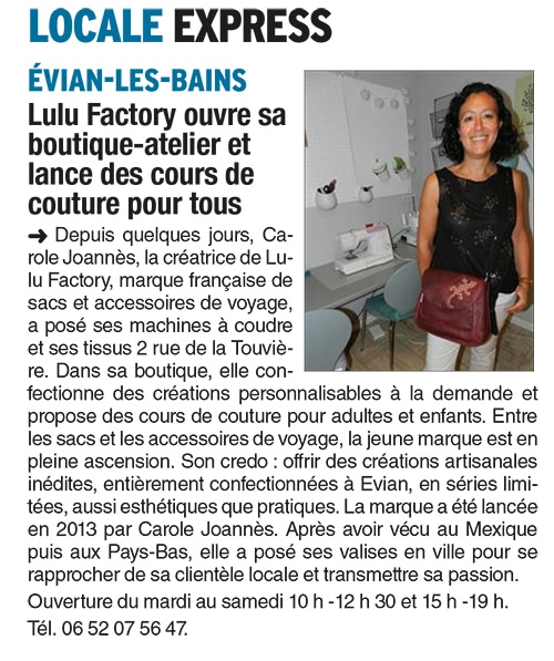 article dauphine-ouverture boutique a evian-lulu factory