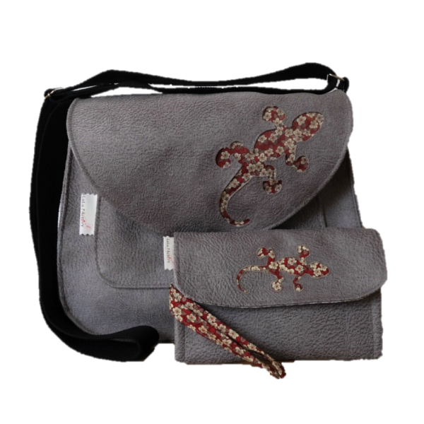 sac et portefeuille luluflor gris-salamandre liberty ffion brique
