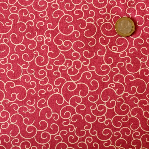 tissu Bunitte ramage bois de rose